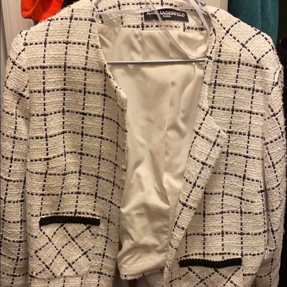 Black and white Karl lagerfeld blazer